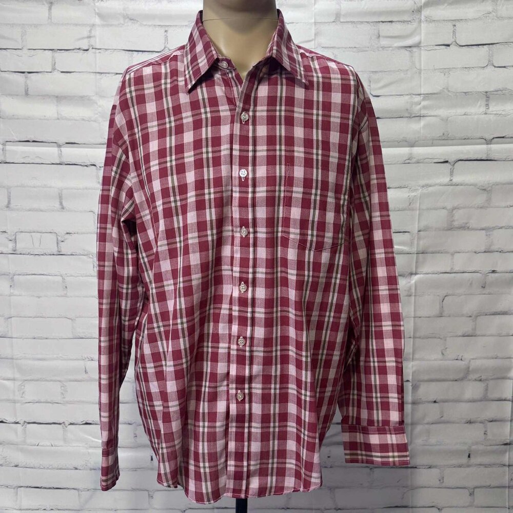 Vintage Wedgefield red Plaid Button Down - Size Large